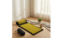 3 Piece Set Acupressure Mat with Bolster Therapeutic Acupressure Set with Bag Relaxing Mat with Pillow for Yogis, Home Recovery, Stretching
