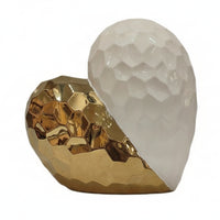 Heart Ornament with Faceted Surface Romantic Centerpiece Stylish for Shelves