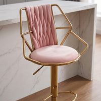 Adjustable Bar Stool with Backrest Swivel Bar Stool Ergonomic Furniture Cushioned for Kitchen Island