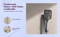 High Pressure Temperature-Controlled Shower Head Set