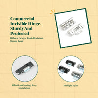 discreet Cabinet Hinge, Adjustable Overlay Mounting, Metal discreet Hinges for Kitchen Cabinet Door, Furniture, Control Box