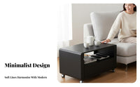 2-Tier Rolling Side Table With Casters Mobile Storage Space-Saving Multi-Functional for Homeowners, Living Room, Bedroom