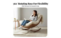 Tufted Rotate Lounger Modern Design Accent Chair Deep Padding Ing Wide Seat for Parents, Office Workers, Living Room, Nursery