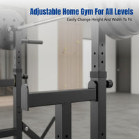Adjustable Leg Press Rack, Barbell Rack, Weight Bench, Home Gym, Multi-Function, Space-Saving