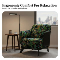 Single Wooden Frame Chair Mid-Century Modernretro-Modern Modern Lounge Seating Minimalist Stylistic Breathable for Home Users