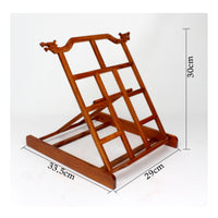 Book Stand with Dragon Carvings Tabletop Handwriting Book Stand Carved for Calligraphers, Students