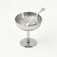Dessert Cups with Spoons Stainless Steel Bowls Polished for Parties, Home Dining