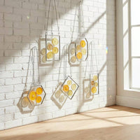 10 Pieces Vintage Hanging Picture Frame Retro Design Home Decor for Living Room