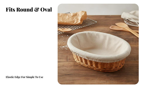 Breathable Material Banneton Basket Liner Pure Cotton Linen Bread Proofing Basket Liner Moisture Wicking Bread Mixture Proofing Cloth Reusable for Home Bakers, Bakery