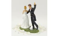 Wedding Cake Topper Resin Soccer Wedding Topper Hand-Painted Couple Statue for Couples