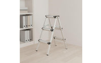 Double-Sided Ladder Stool with Wide Pedals Foldable Folding Ladder Sturdy Folding Step Stool Heavy Duty for Home, Apartment, Utility Room