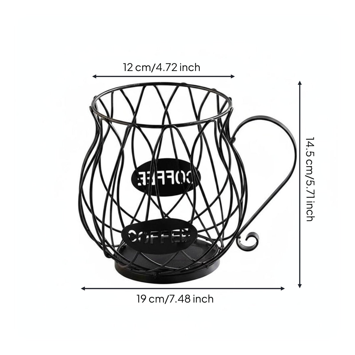 Countertop Coffee Holder Space Saving Coffee Pod Storage Organizer for Kitchen