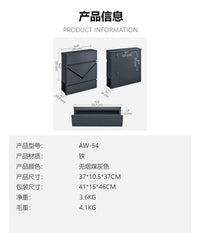 网红欧美户外跨境壁挂式可锁定邮政信箱带观察窗易安装收纳信箱