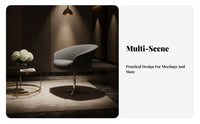 Upholstered Shell Armchair Nordic Design and Look Office Furniture Effortless Rolling Casters Modern Design for Women