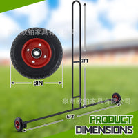 Heavy-Duty Steel Hockey and Soccer Goal Trailer with 8-Inch Wheels
