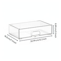 Stackable Storage Drawer Desktop Transparent Drawer Organizer Modular Transparent Makeup Organizer for Vanity