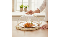 Microwave Food Cover Heat-Resistant Foldable Food Dome Space-Saving for Students