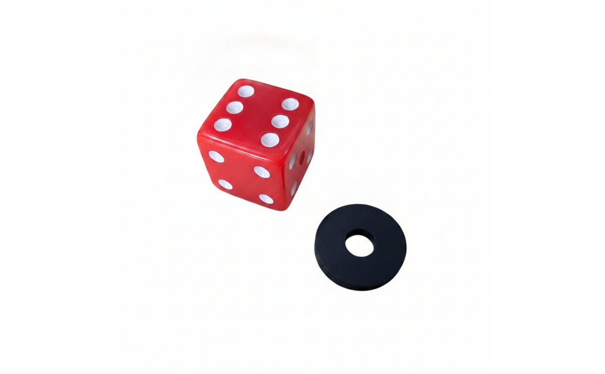 Dice Cymbal Nut with Felt Washer Threaded Cymbal Topper Compact Hardware for Drummers, Practice Setup