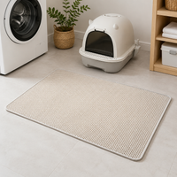 Pet Mat, Cat Litter Scatter Prevention Mat, Washable, Odor Resistant, Double Layer Structure, Non-Slip, Thick Fabric