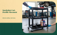 3-tier rolling garage storage cart