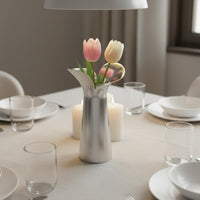 Stainless Steel Vase Minimalist Style Flower Vase High Polish Finish