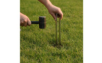 4 Pieces C Shaped Ground Anchor Pointed Metal Ground Peg Rust Resistant Yard Stakes for Gardeners