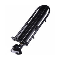 Universal Fit Quick Release Rear Bike Rack Easy Installation Rear Bike Rack High Load Capacity Cycle Luggage Carrier Lightweight for Commuters, Commuting, Touring, Shopping