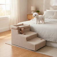 Pet Stairs with Storage Removable Dog Stairs with Storage Comfortable Dog Steps for Sofa