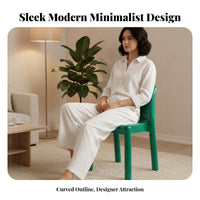 Stackable Plastic Dining Chair vivid hues Home Furnishing Space-Saving Lightweight for Young Adults, Restaurant Owners, Cafe