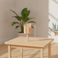 Sound Tube with Mallet Slotted Sound Tube Wooden Percussion Instrument Handheld Wood Block Beechwood for Children, Music Lessons