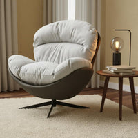 Swivel Egg Chair Soft Cushion Retro Swivel Armchair Ergonomic Design for Study