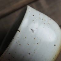 Jingdezhen Zen Style Handmade Coarse Pottery Matcha Bowl with White Glaze Spots