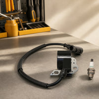 Ignition Coil and Ignition Electrode Plug Kit Compatible Ignition Coil Assembly Engine Parts Insulated Part Heat Resistant