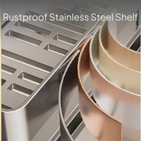 Wall Mounted Kitchen Rack, No-Drill Suction, Carbon Steel