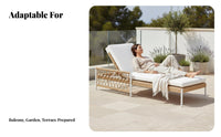 4 Pieces 4-Piece Rope Weave Seating Modern and Design Outdoor Furniture Long-Lasting Frame Thick Cushiony Pads for Balcony