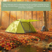 Double Layer Backpacking Tent Aluminum Poles Outdoor Shelter Lightweight
