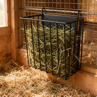 Metal Hay Feeder Rectangular Pet Accessory Vertical Rods for Enclosure