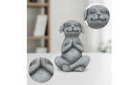 Meditating Dog Statue Peaceful Meditating Canine Figure Figurine Minimalist