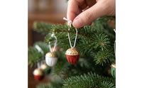 12 Pieces Bell with Hanging Loop Hammered Christmas Bell Ornament Slotted for Garlands