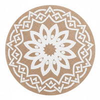 Round Jute Placemat Decorative Woven Round Placemat Versatile Use Boho Dining Heat-Resistant Pad for Restaurant, Wedding