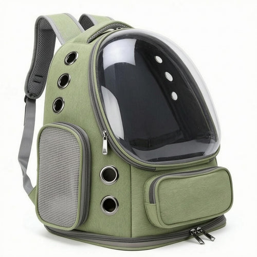 Bubble Pet Backpack Padded Shoulder Straps Hard-Sided Pet Backpack