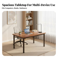 Simple Computer Desk Easy to Assemble Rectangular Writing Desk Spacious Desktop Simple Writing Table for Students, Professionals, Bedroom, Dorm Room