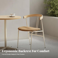 Minimalist Metal Frame Chair Modern Design Seating Furniture Designer Inspired Long-Lasting Construction for Dining Room
