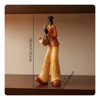 5 Pieces Jazz Musician Statue Set Artistic Design Retro Band Statues