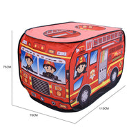 Kids' Pop-Up Play Tent - Fire Truck, Police Car, School Bus, or Ice Cream Truck Design