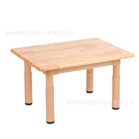 Adjustable Solid Wood Kids Table and Chair Set for Preschool and Learning