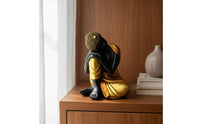 Resin Buddha Ornament Handmade Craft Seated Buddha Statue Jewel Embellishments