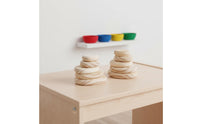Early Learning Wooden Stacking Stones Polished Edges Rainbow Stacking Stones for Home, Preschool