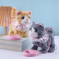 Electric Plush Cat Toy with Walking, Sound, and Mimicry