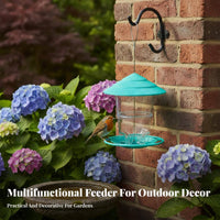 Foldable Avian Feeder Ready to Hang Hanging Avian Feeder Garden Accessory Weather Resistant 360-Degree Perch for Balcony
